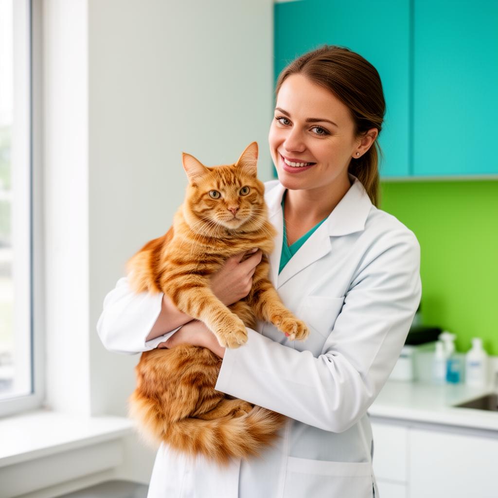 Dra. Fabiana com gato no colo